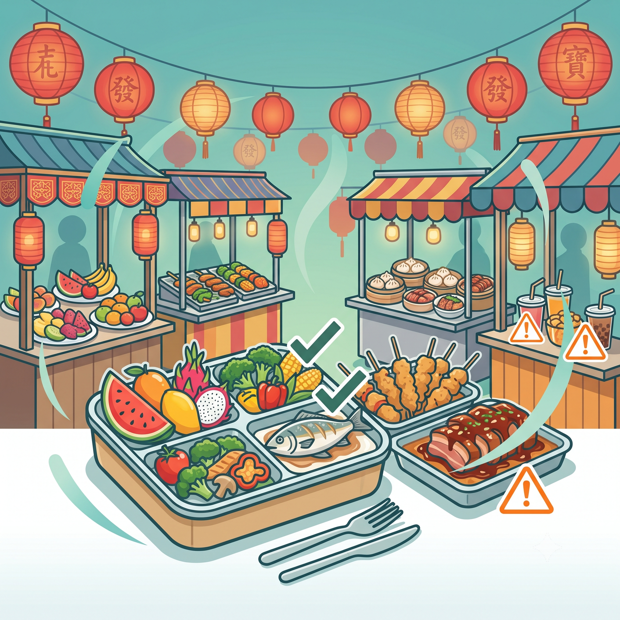 台灣夜市怎麼吃才不胖?低熱量美食選擇與高熱量地雷完整指南